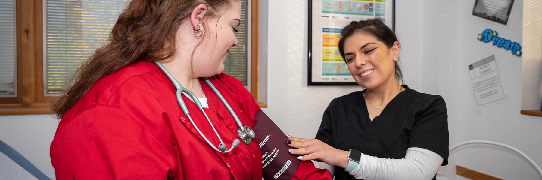Nurse and student at the Lafayette Street Clinic